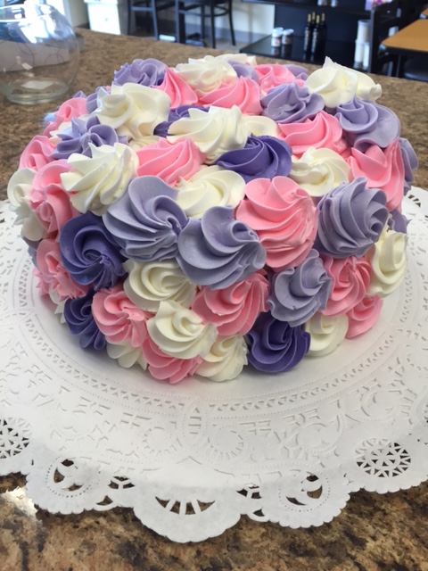 Multi Color Rosette Cake