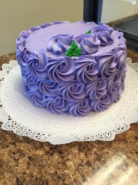 Purple Rosette Cake
